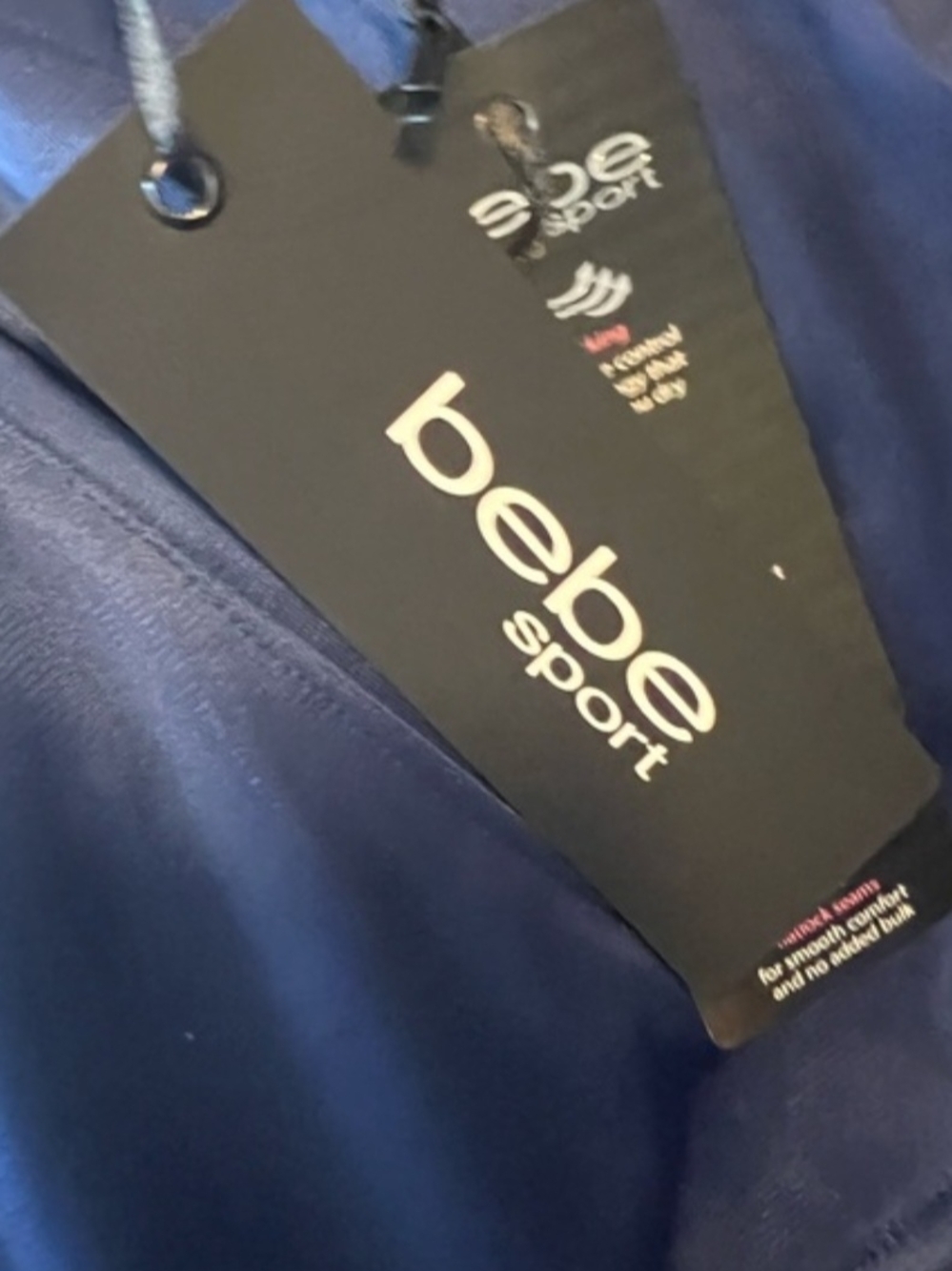 bebe Sport Satin Jacket in Navy Blue - Picture 2 of 6